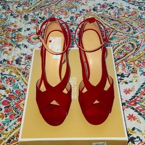 Michael Kors dark red shoes
